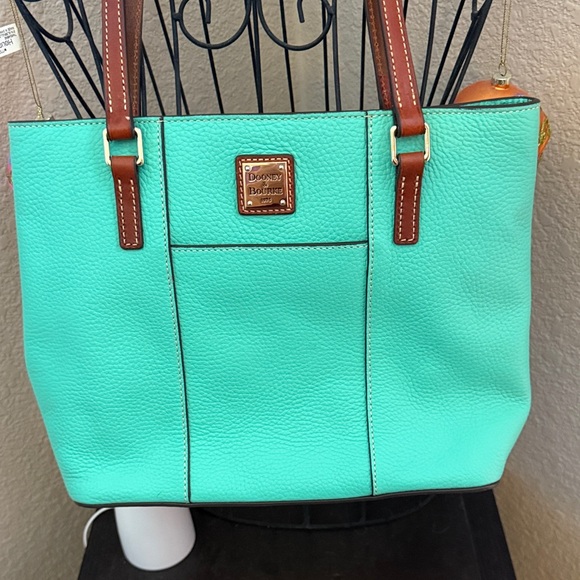 Dooney & Bourke Handbags - Dooney & Bourke Aqua Leather Tote